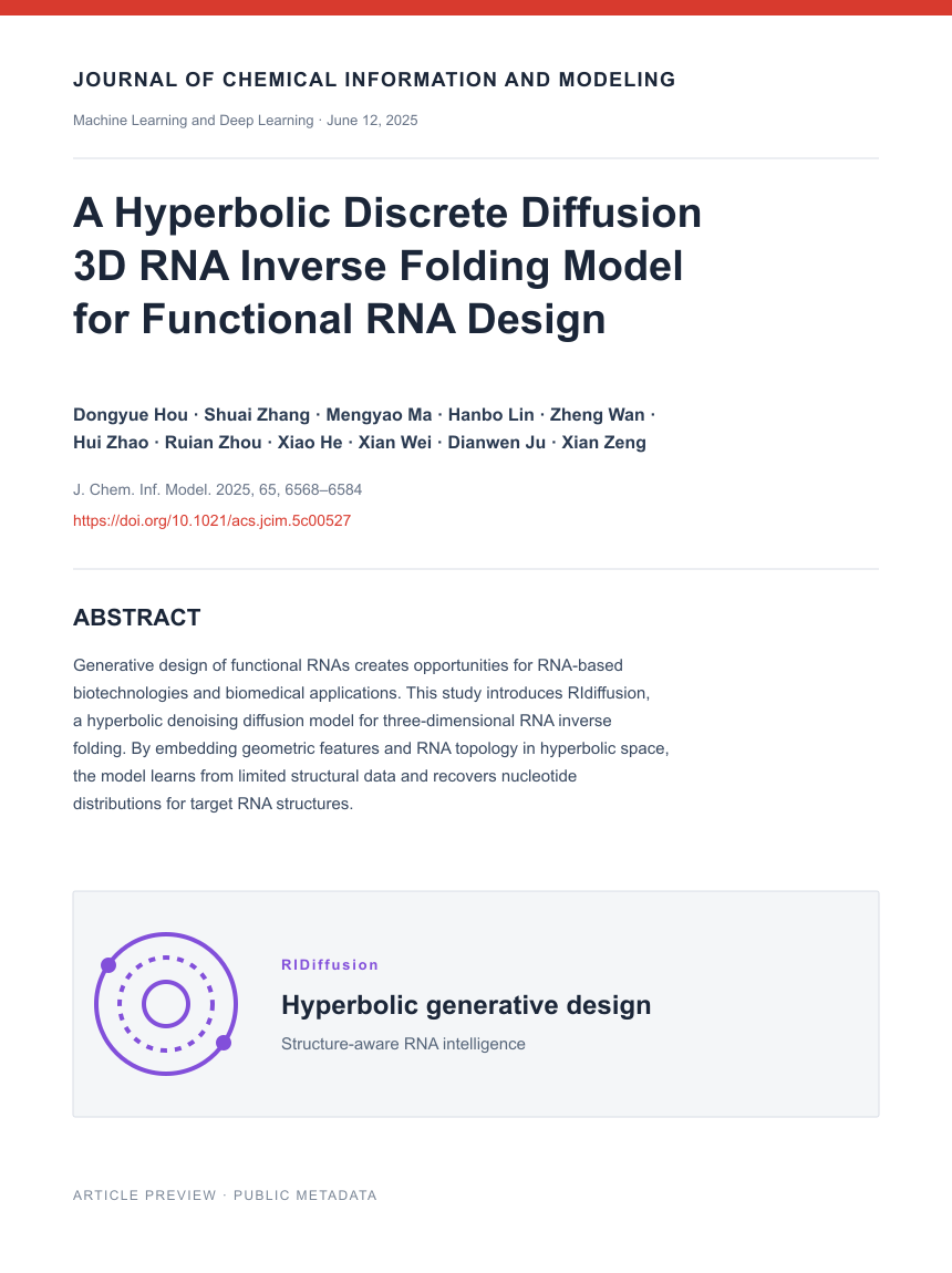 Publication-style preview of the RIdiffusion RNA inverse-folding paper